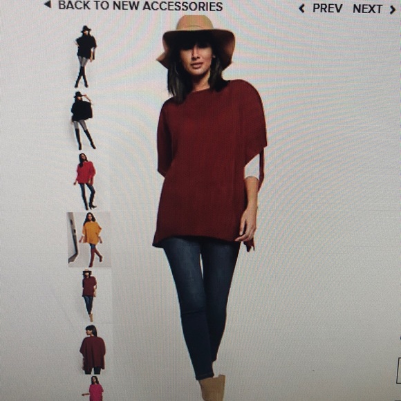 Ribbed knit poncho - Picture 1 of 2